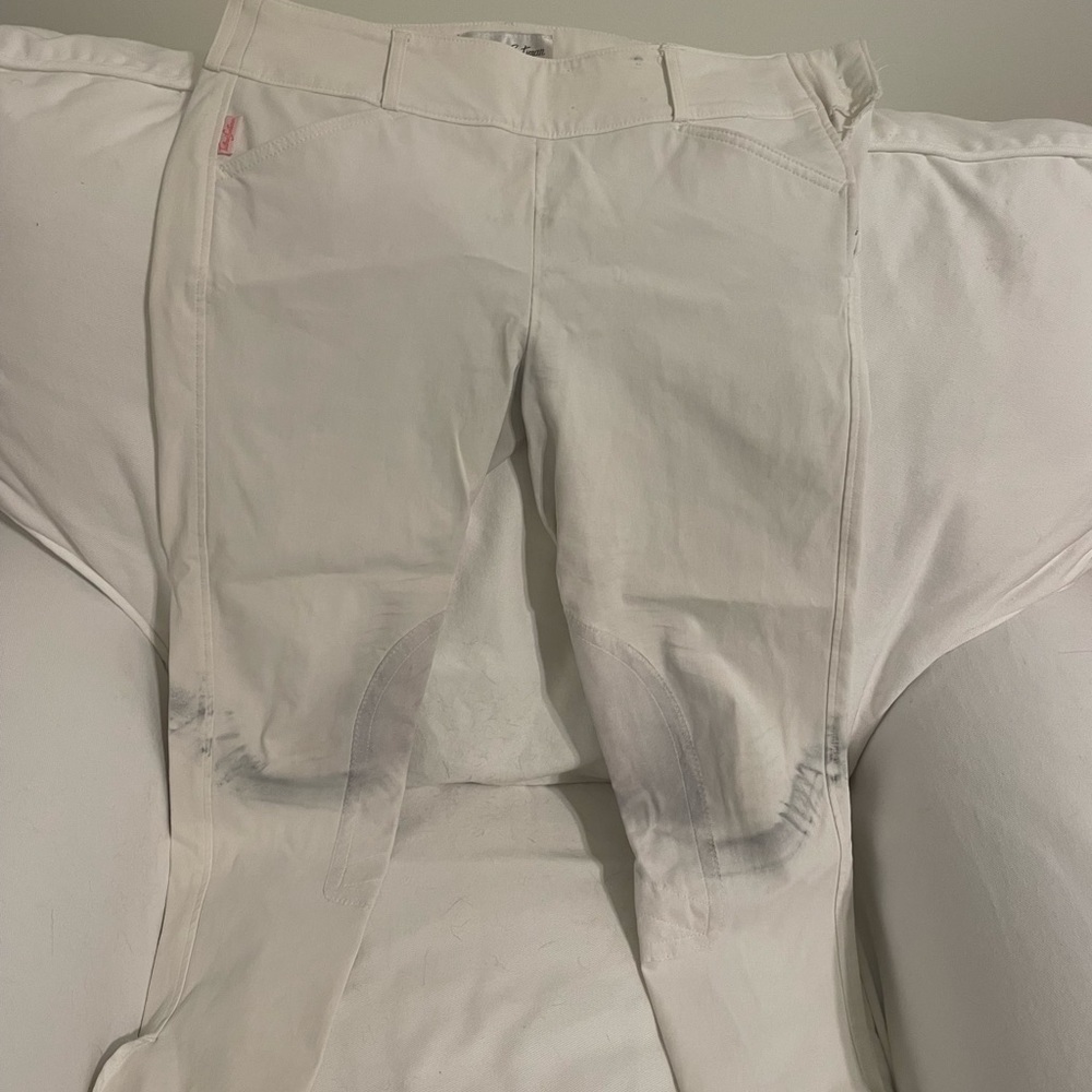 Tailored Sportsman White Size Zip Breeches